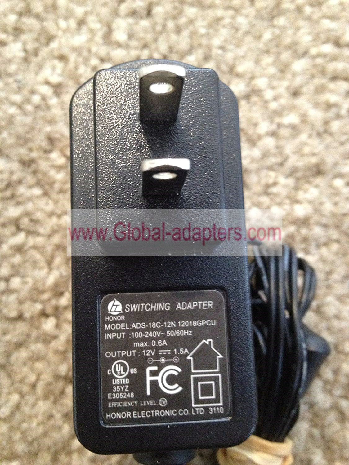 Honor AC Adapter Power Supply Charger 12V 1.5A ADS-18C-12N 12018GPCU Switching adapter
